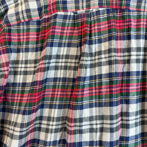 Lands End Plaid Flannel Shirt Traditional Fit Men's XL Red Blue Green - Picture 4 of 8